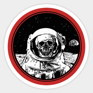 Skeleton Astronaut ∆∆∆ Outer Space Horror Artwork Sticker